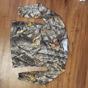 Men's Medium Camo Longsleeve, 100% polyester